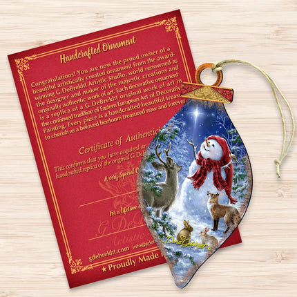 Heaven and Snowman Wooden Ornaments by Gelsinger - Christmas Santa Snowman Decor - 8041149-1801-3