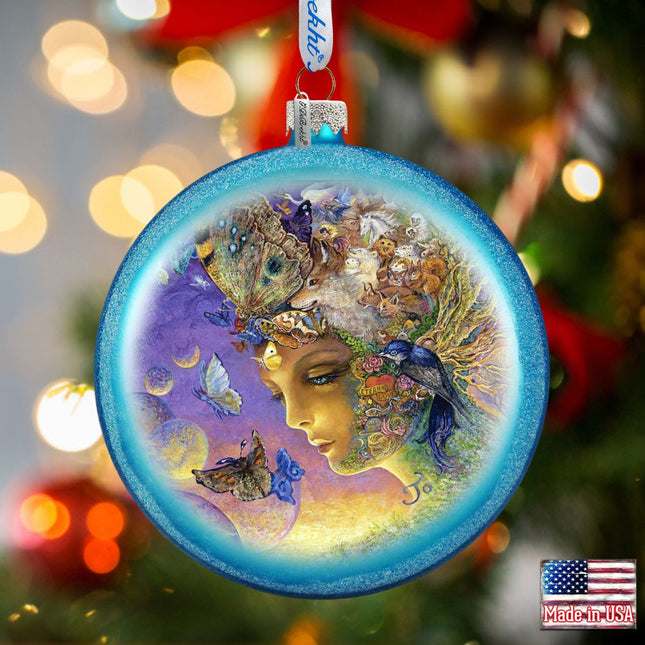 Eternal Love Glass Ornament by Josephine Wall - Christmas Decor - 744-412-JW-0