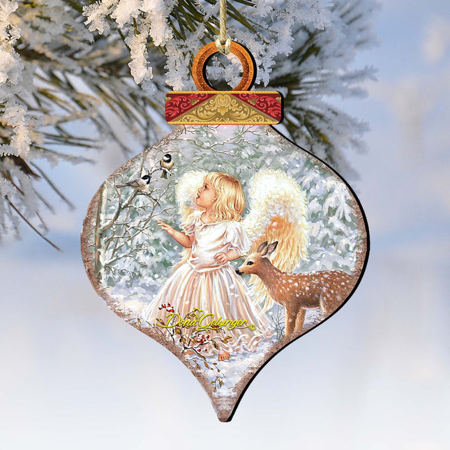 Sweet Christmas Blessings Wooden Ornaments by Gelsinger - Nativity Holiday Decor - 8031122-1703-0