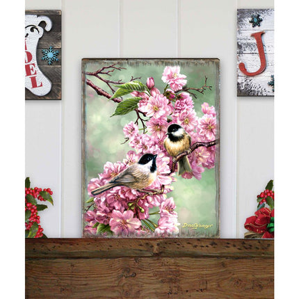 Spring Blossoms Wooden Wall Art by D. Gelsinger - Easter Spring Decor - 95671B-DG-3