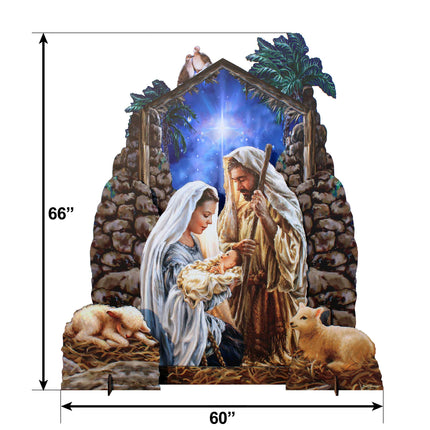 Glory to God Nativity Life Size Oversized Outdoor Decor by D. Gelsinger - Nativity Holiday Decor - 8461010F-S4-DG-XXLG-1