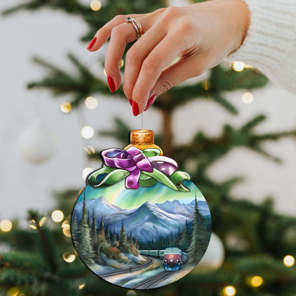 Mountain Glow Express Wooden Ornaments by G.Debrekht - Wildlife Holiday Decor - 870016-3