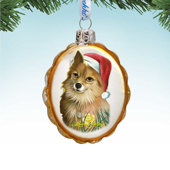 Ready When You Are Mercury Glass Ornament by Laura Seeley - Pets Dog and Cats Decor - 779217-LS-0