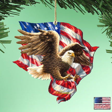 Patriotic American Eagle Ornament by D. Gelsinger - Designocracy - 8461052-1432-1
