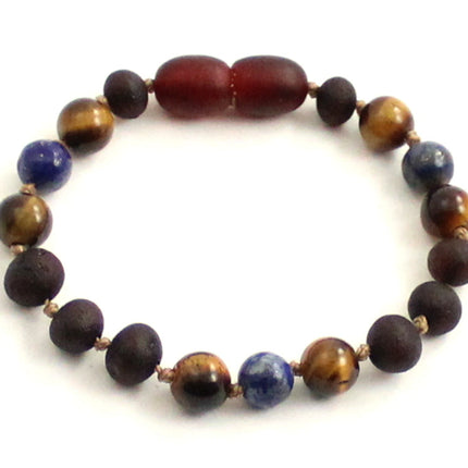 Amber and Tiger's Eye Anklets or Bracelets-0