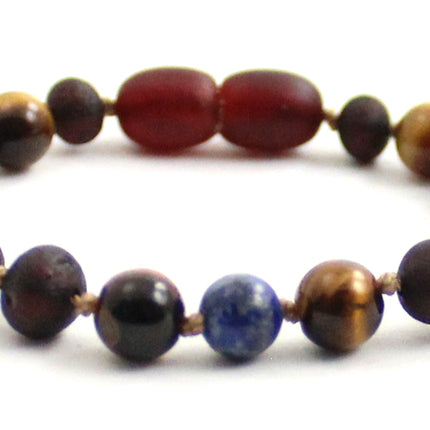 Amber and Tiger's Eye Anklets or Bracelets-4