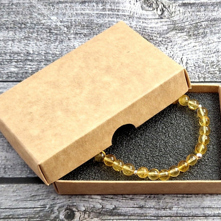 Stretch Bracelet With Silver and Citrine Gemstone-1