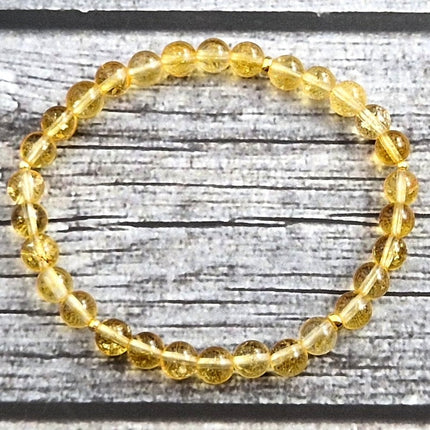 Stretch Bracelet With Silver and Citrine Gemstone-4