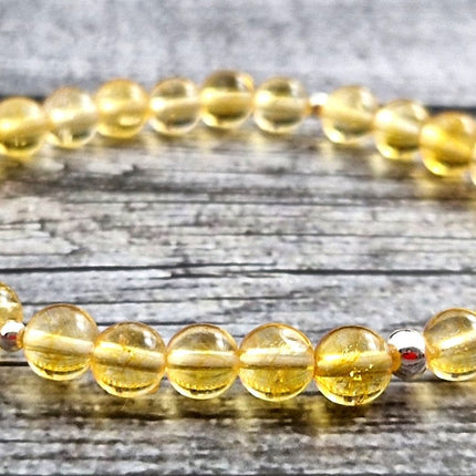 Stretch Bracelet With Silver and Citrine Gemstone-2