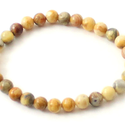 Stretch Bracelet With Multicolor Crazy Agate Gemstones-0