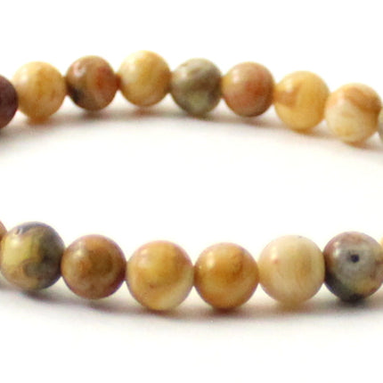 Stretch Bracelet With Multicolor Crazy Agate Gemstones-3