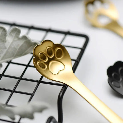 Creative Cute Cat Dog Claw 304 Stainless Steel Spoon-2