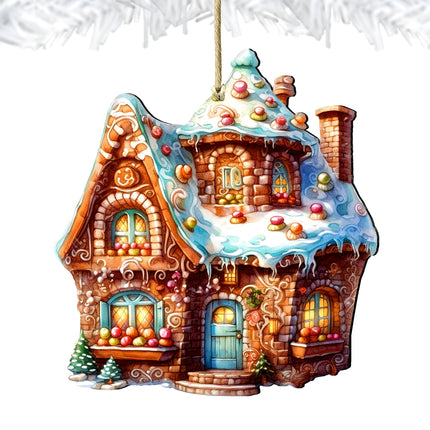 Gingerbread House Wooden Ornaments by G. Debrekht - Christmas Decor - 8100191-2-3