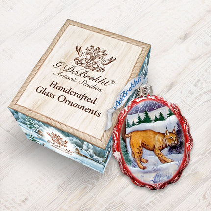 Bobcat Mercury Glass Ornament by G. DeBrekht - Wildlife Holiday Decor - 771034-2