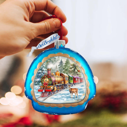 Polar Express Rainbow Glass Ornament by G. Debrekht - Christmas Decor - 756-018-2