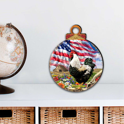 Morning in America Holiday Outdoor Decor Large Ornament by D. Gelsinger - American Patriotic Decor - 8027104M-DG-0