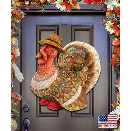 Thanksgiving Tom the Turkey Halloween Door Decor by G. DeBrekht - Thanksgiving Halloween Decor - 8158904H-0