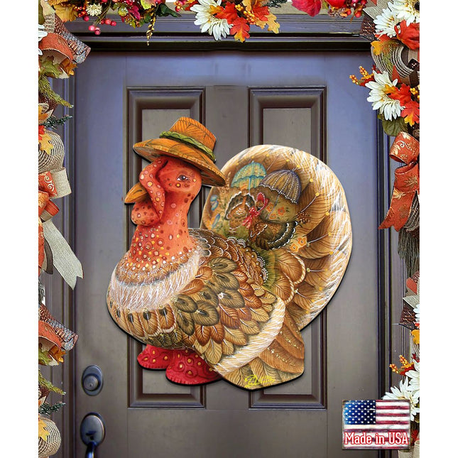 Thanksgiving Tom the Turkey Halloween Door Decor by G. DeBrekht - Thanksgiving Halloween Decor - 8158904H-0