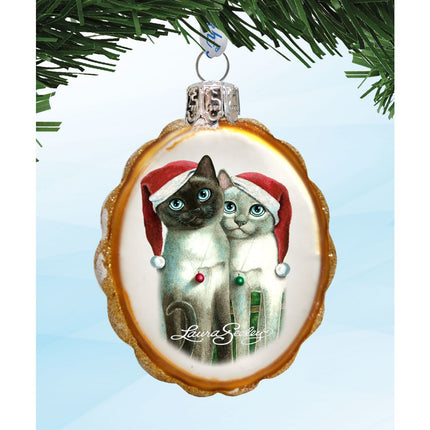 Kitty Cats Mercury Glass Ornaments by G. DeBrekht - Christmas Decor by Laura Seeley - 770143S3-LS-2
