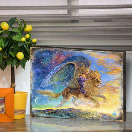 Where Are We Going My Lovely Fantasy Wooden Wall Art by Josephine Wall - Fantasy Decor - 852142-JW-4