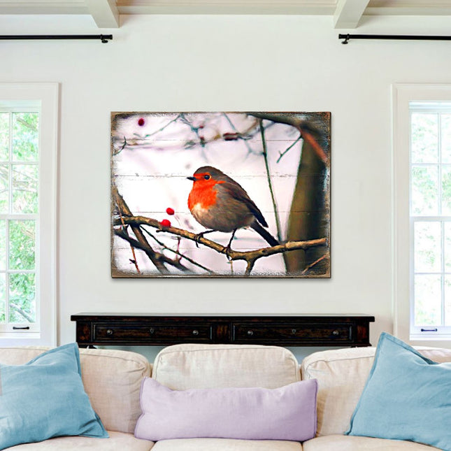Amena Bird Wooden Coastal Wall Art by Nature Wonders - Coastal Sea-Life Decor - 95286B-0