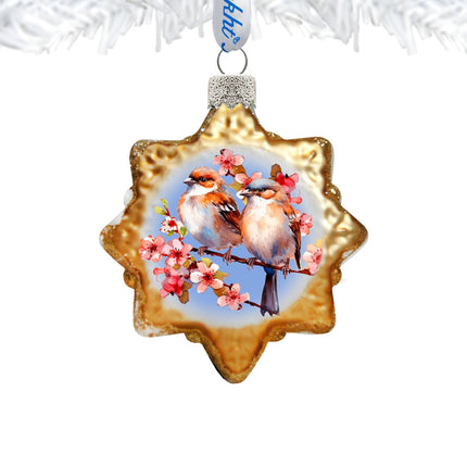 Spring Sparrows Mercury Glass Ornaments by G. Debrekht - Wildlife Holiday Decor - 776008-2