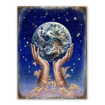 Weep of the World Fantasy Wooden Wall Art by Josephine Wall - Fantasy Decor - 852131-JW-1