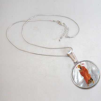 Saint Paul Silver Plated Mother of Pearl Necklace - 43035-2