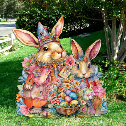 Easter Sweet Couple Easter Yard Sign by G. DeBrekht - Easter Spring Decor - 8652768F-1