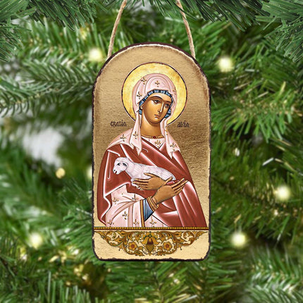 Saint Agnia Religious Christian Sacred Icon Ornament - Inspirational Icon Decor - 87025-2