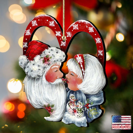 Merry Kissmas! Wooden Ornaments by Jamie Mills-Price - Christmas Decor - 8457514-2