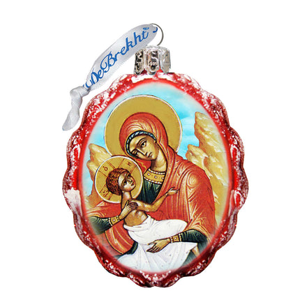 Virgin Mary with Jesus Mercury Glass Ornament by G. DeBrekht - Nativity Holiday Decor - 772013-4