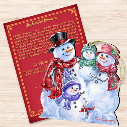Snowflake Family Wooden Ornaments by Gelsinger - Nativity Holiday Decor - 8161018-1540-3