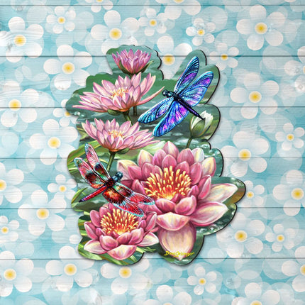 Dragonflies and Water Lilies Wildlife Wall Decor - D. Gelsinger - Wildlife Holiday Decor - 8461065H-DG-3