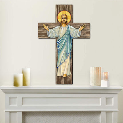 Jesus Cross Outdoor Decor by G. DeBrekht - Nativity Holiday Decor - 8191166-2F-1