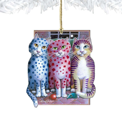 Board Meeting Wooden Ornaments Pets by Laura Seeley - Pets Dog and Cats Decor - 8512051-LS-4