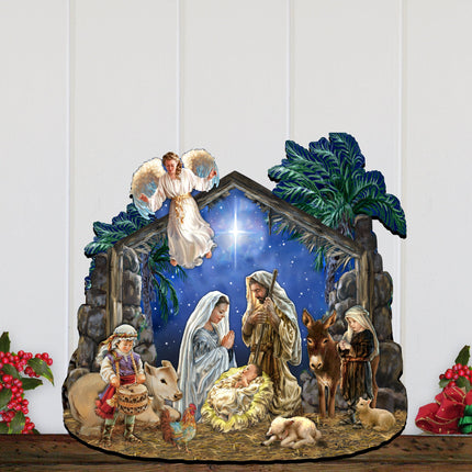 Nativity with Angel Holiday Door Decor by D. Gelsinger - Nativity Holiday Decor - 8652760H-2
