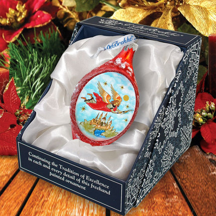 Watching Over You Drop Glass Ornament by G. DeBrekht - Nativity Holiday Decor - 757-211-3