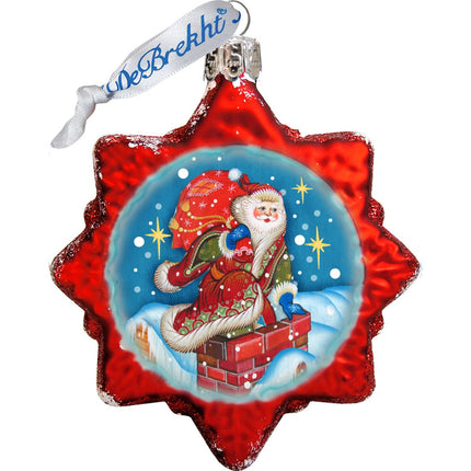 Christmas Night Mercury Glass Ornaments Set of 3 by G. DeBrekht - Christmas Santa Snowman Decor - 770103S3-3