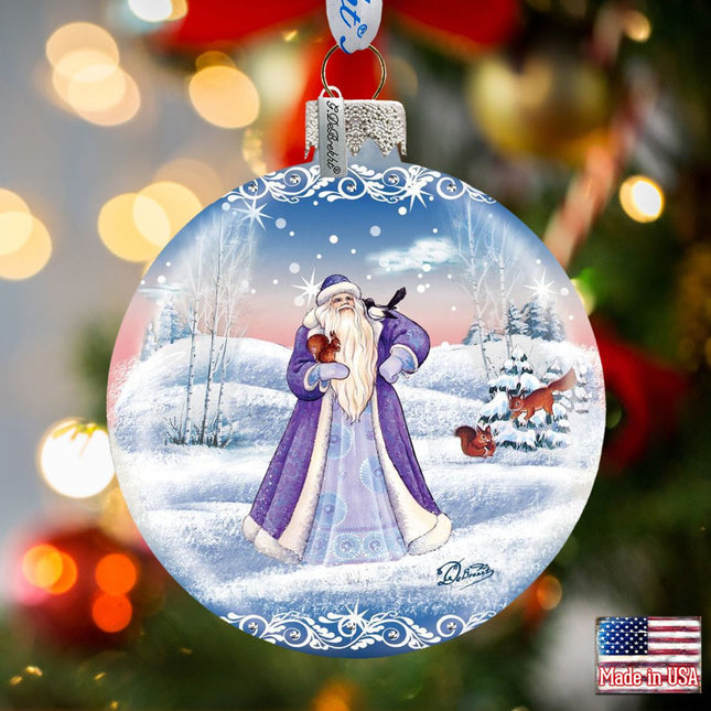Wilderness Friends Ball Glass Ornament by G. DeBrekht - Wildlife Holiday Decor - 73316-0