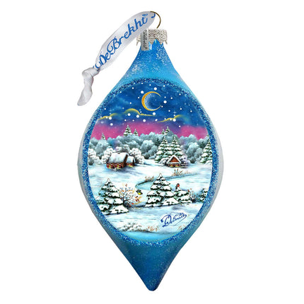 Christmas Night Glass Ornament by G. DeBrekht - 757-081-4