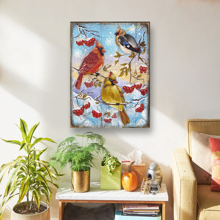 Cardinal Wood Art Wooden Wall Art by Nature Wonders - Nature Wildlife Decor - 95223B-2