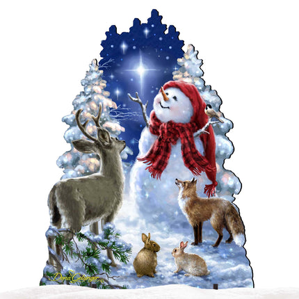 Heaven Wildlife Snowman Frosty Friends Outdoor by D. Gelsinger - Christmas Decor - 8461049F-1801-4