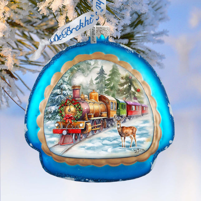 Polar Express Rainbow Glass Ornament by G. Debrekht - Christmas Decor - 756-018-0
