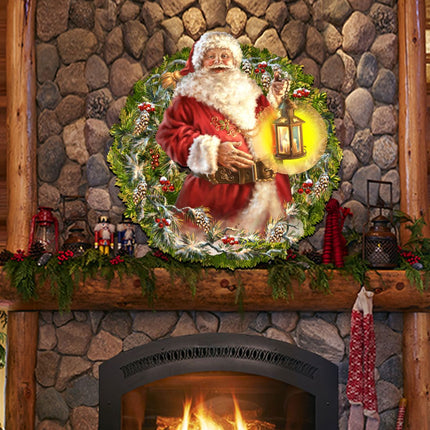 Enchanted Christmas Santa wreath Door Decor by D. Gelsinger - Christmas Decor - 8461051H-1003-1
