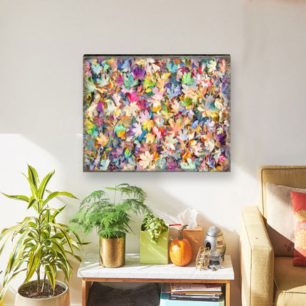 Colorful Leaves Art Wooden Wall Art by Nature Wonders - Nature Wildlife Decor  - 95402B-2