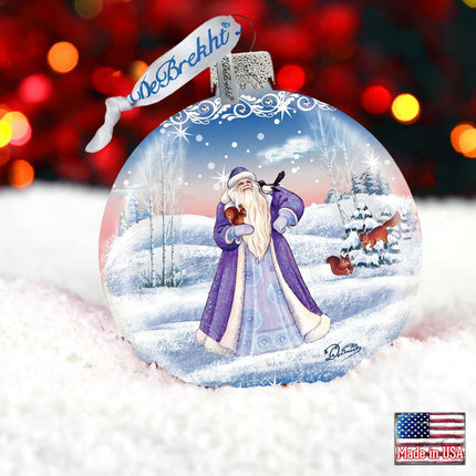 Wilderness Friends Ball Glass Ornament by G. DeBrekht - Wildlife Holiday Decor - 73316-1