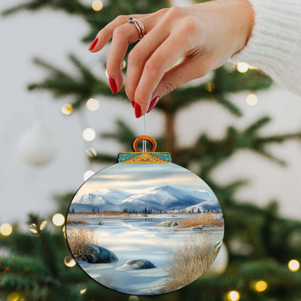 Alaskan Harmony Wooden Ornaments by G.Debrekht - Wildlife Holiday Decor - 870075-3