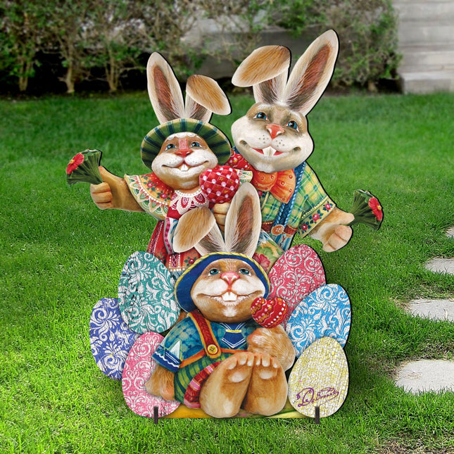 Drucker Easter Family Easter Yard Sign  by G. DeBrekht - Easter Spring Decor - 8154420-2F-0