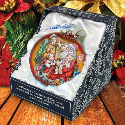 Santa Christmas List Glass Ornament by G. DeBrekht - 73370-3